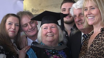 Hilary Forde-Chalkly with family at her graduation