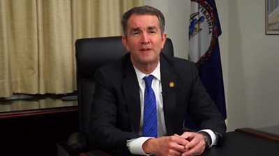 Ralph Northam apologises after a 1984 medical school yearbook page emerges showing a racist photo.