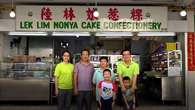 Gavan Sing's family of bakers stand in front of their shop
