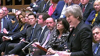 Theresa May in Commons