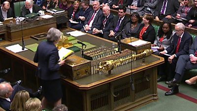 Party frontbenches at PMQs