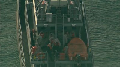 Migrants intercepted in the English Channel