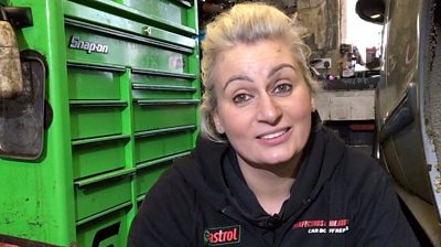 Louise Baker says women shouldn't mind getting dirty and enjoy working with cars.