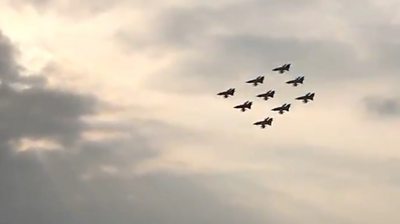 Tornado jets flying in formation