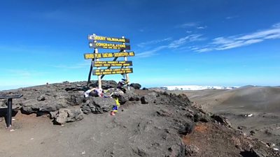 Mount Kilimanjaro sign.