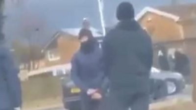 Videos posted on social media appears to show the moment a gang, allegedly armed with knives, entered a sixth form college.