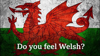 Wales flag with words 'Do you feel Welsh?'