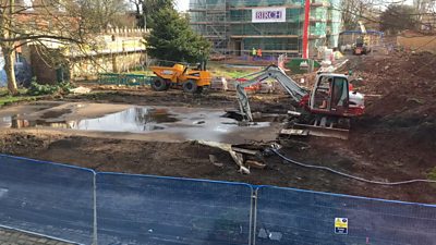 unearthing water tank