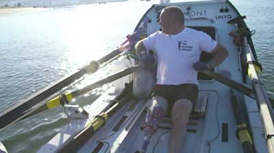 Disabled rower in Atlantic crossing