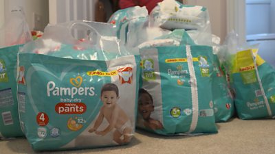 Edinburgh mum Toyin Ware collects unused, unwanted nappies and donates them to food banks, charities and families who need them most.