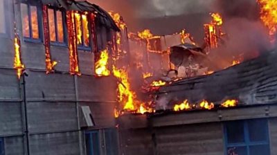 Fire at Fair Isle Bird Observatory