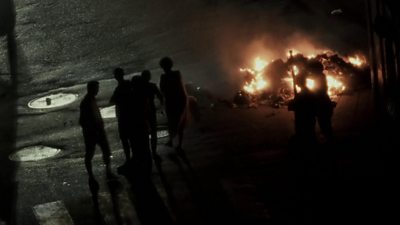 Venezuelan residents in the blackout