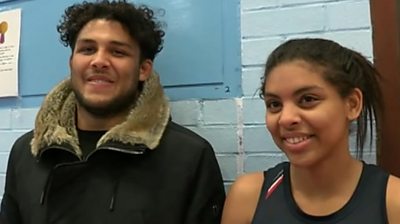 Lewis Ludlam (left) with sister Safia