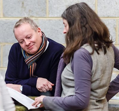 Dan Rebellato with Producer Polly Thomas