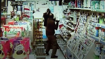 CCTV robbery in Aylesford shop