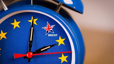 Clock with Brexit on it