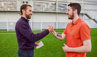 Gareth Southgate with Kieran Egan