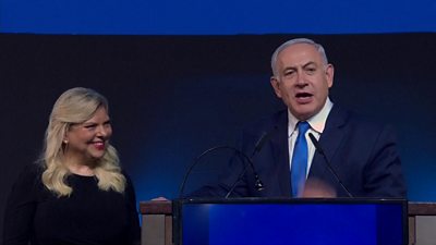 Benjamin Netanyahu gives speech