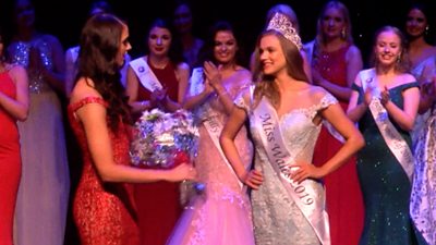 Miss Wales winner Gabriella Jukes collects her crown