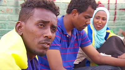 Protesters in Sudan