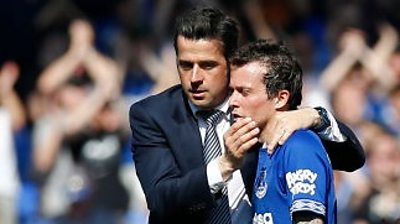 Marco Silva celebrates after the match