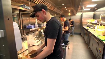 We take a look inside a hidden-away kitchen making takeaways customers can only access via an app.