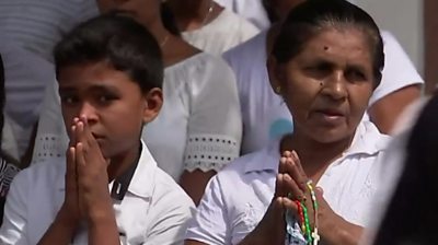 Mourners in Negombo