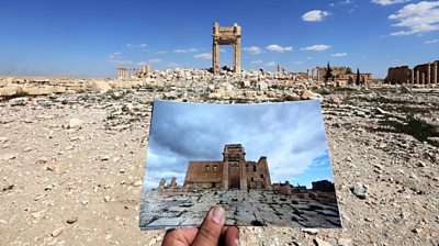 the destruction in Palmyra
