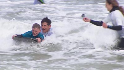 Surf therapy for children