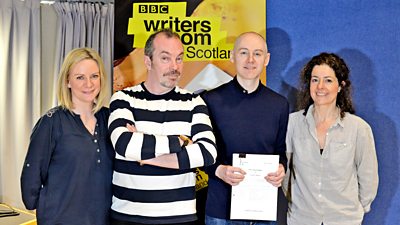 The Showstopper - writer Donald Cameron with the cast