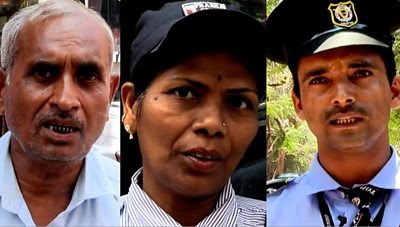 India's security guards take on 'watchman Narendra Modi' - BBC News