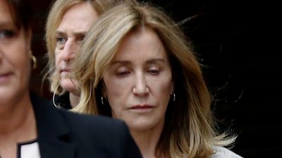 Felicity Huffman leaves court