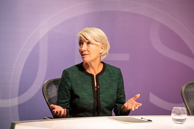 Vivienne Rook played by EMMA THOMPSON on Question Time