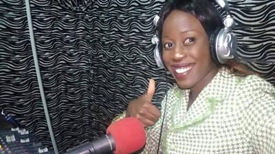 Bwale recording segments for youth radio show Ishiwi with Kokoliko FM, Zambia