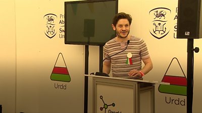 Iwan Rheon at the Urdd Eisteddfod