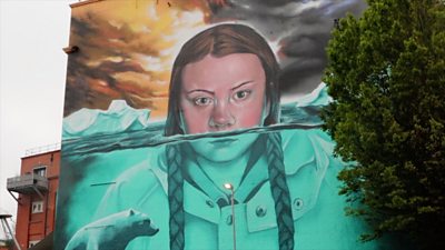 mural greta thunberg bristol huge painted wall