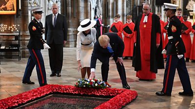 President Trump lays wreath