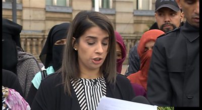 Parent Rosie Afsar outside Birmingham Council House