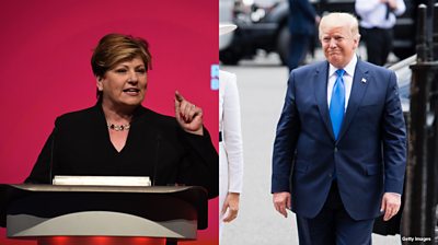 Emily Thornberry and Donald Trump