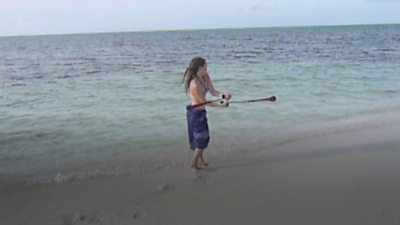 Sophie Williams on a Chinese beach