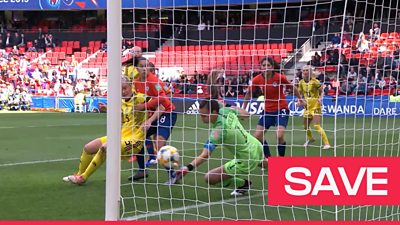 Women S World Cup 2019 Chile Keeper Christiane Endler Manufactures A Fabulous Save To Deny Sweden Bbc Sport