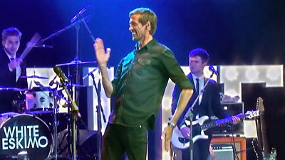 He gave the crowd what they wanted! Peter Crouch brought back the robot at Crouchfest.