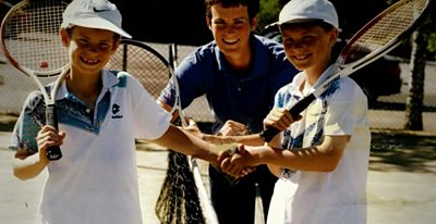 Andy and Jamie Murray with their mum Judy