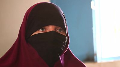 Lisa Smith in a Syria refugee camp