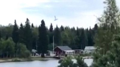 Plane filmed crashing in Sweden