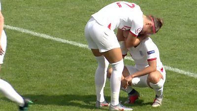 England players celebrate