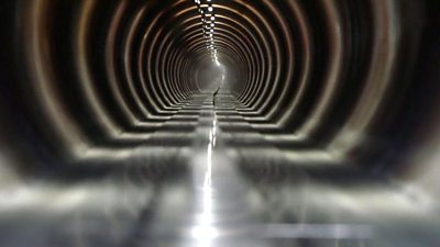 Inside the Hyperloop tunnel