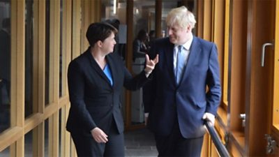 Ruth Davidson and Boris Johnson