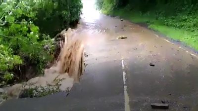 Flooded road