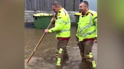 Village shop floods